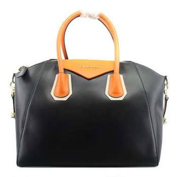 2013 Replica Givenchy Large Antigona Bag Smooth Leather 9981 Black&Orange